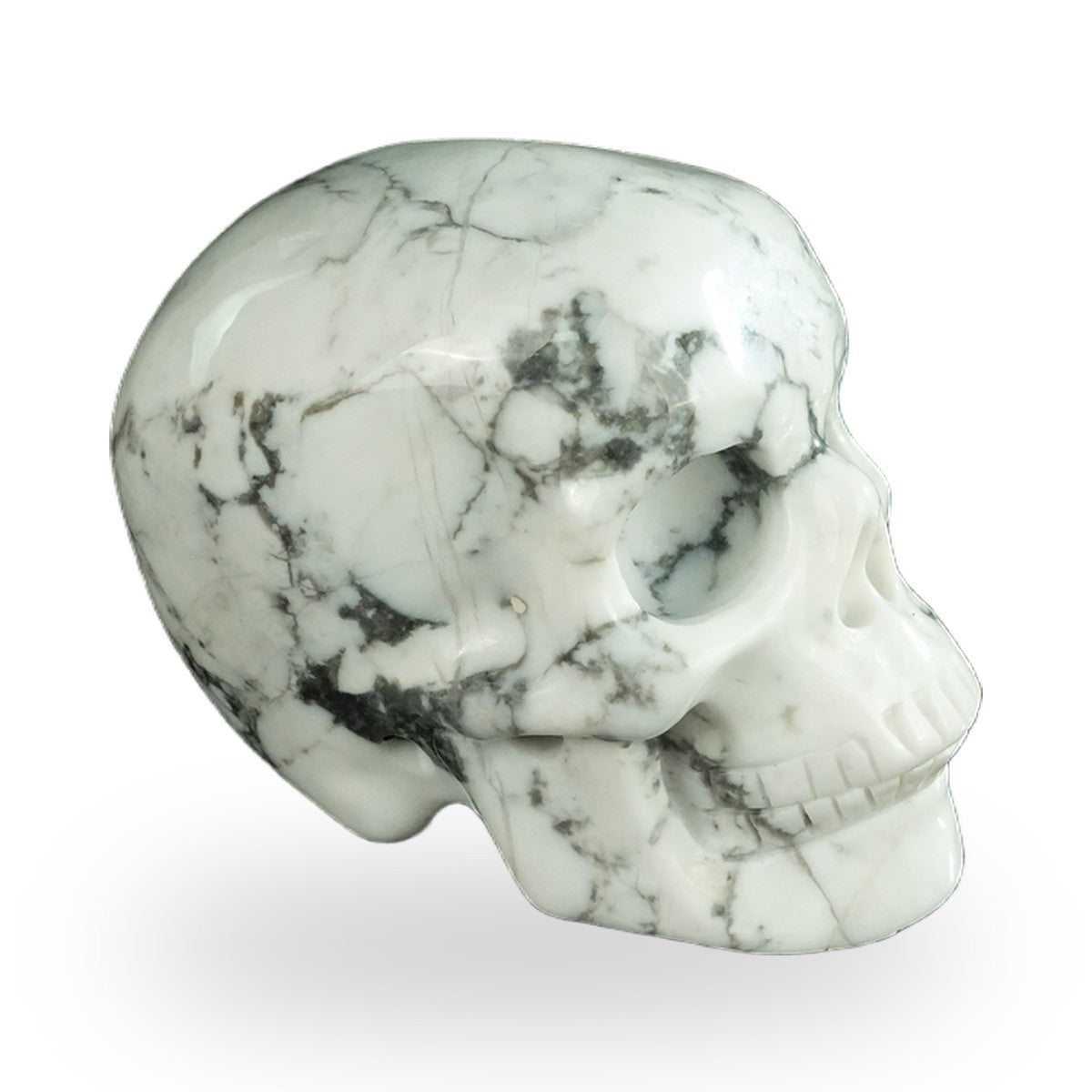 Howlite crystal skull 2.2" SKH20HL01 view 5
