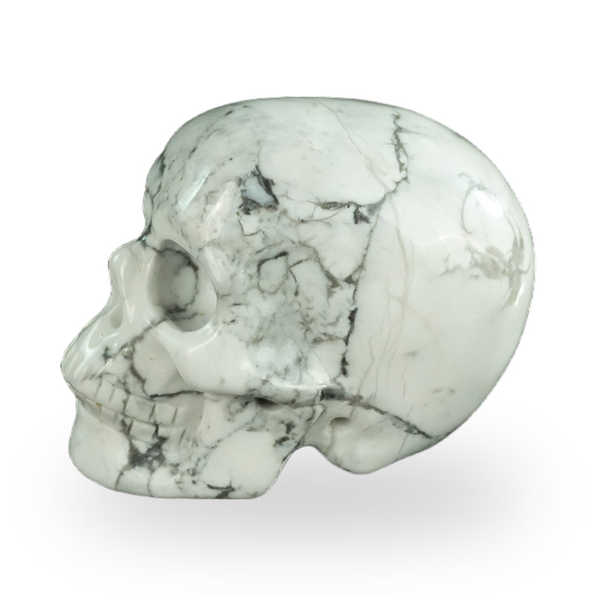 Howlite crystal skull 2.2" SKH20HL01 view 7