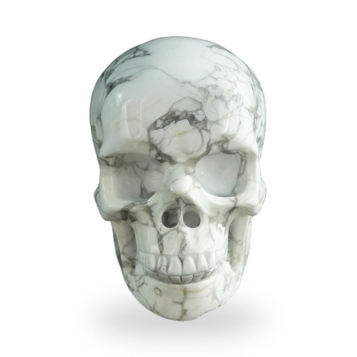 Howlite crystal skull 3" SKH30HL01 hand carved gemstone