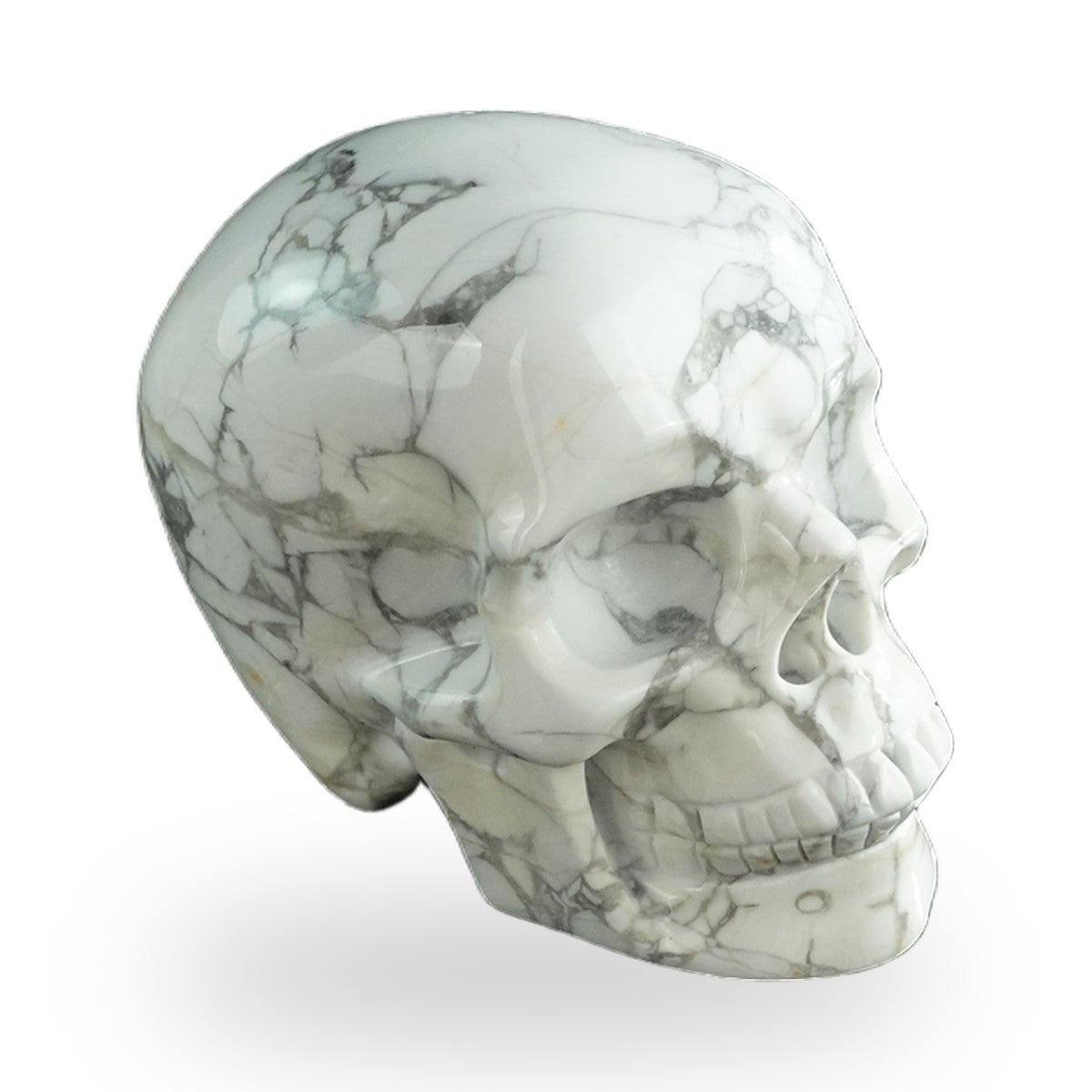 Howlite crystal skull 3" SKH30HL01 view 3