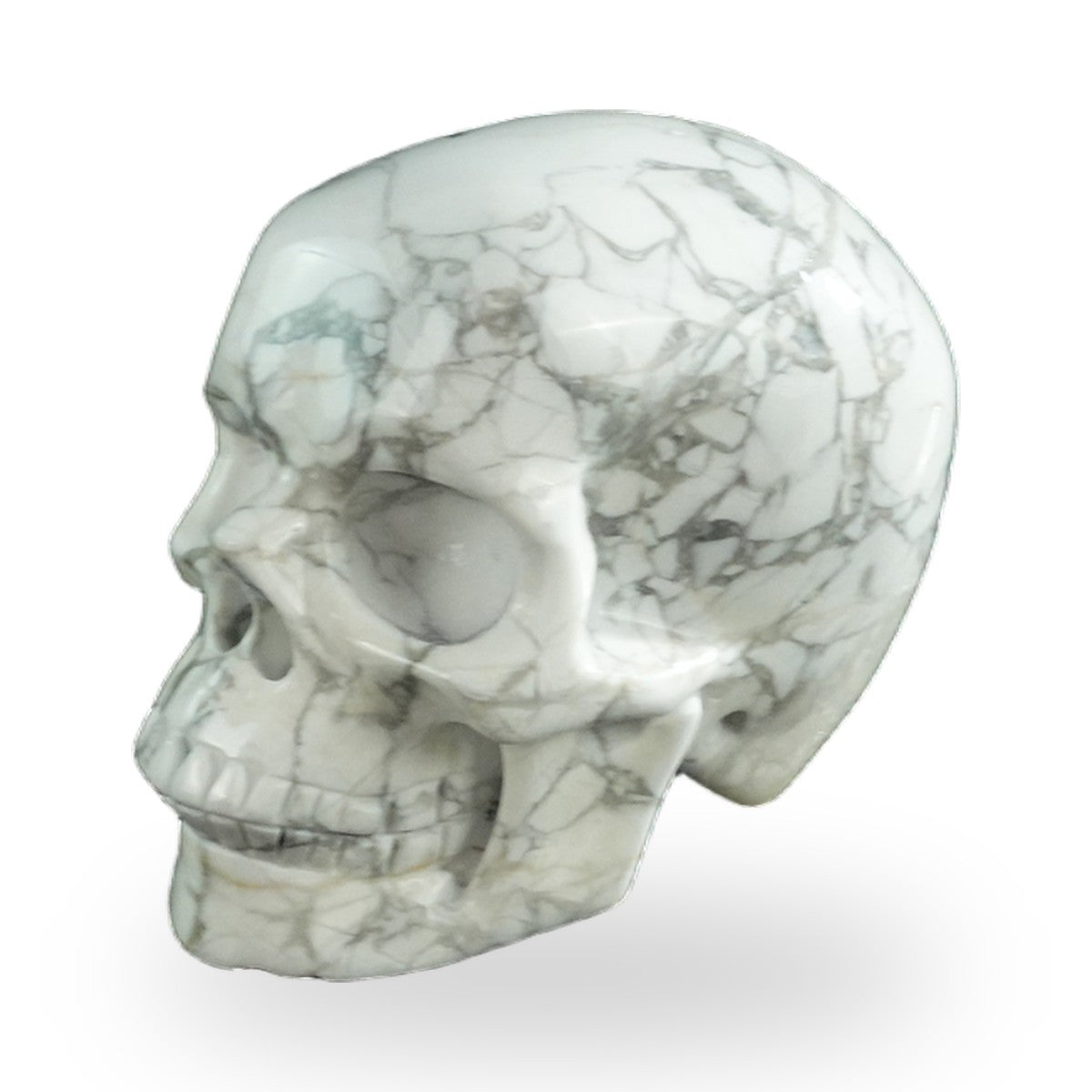 Howlite crystal skull 3" SKH30HL01 view 8
