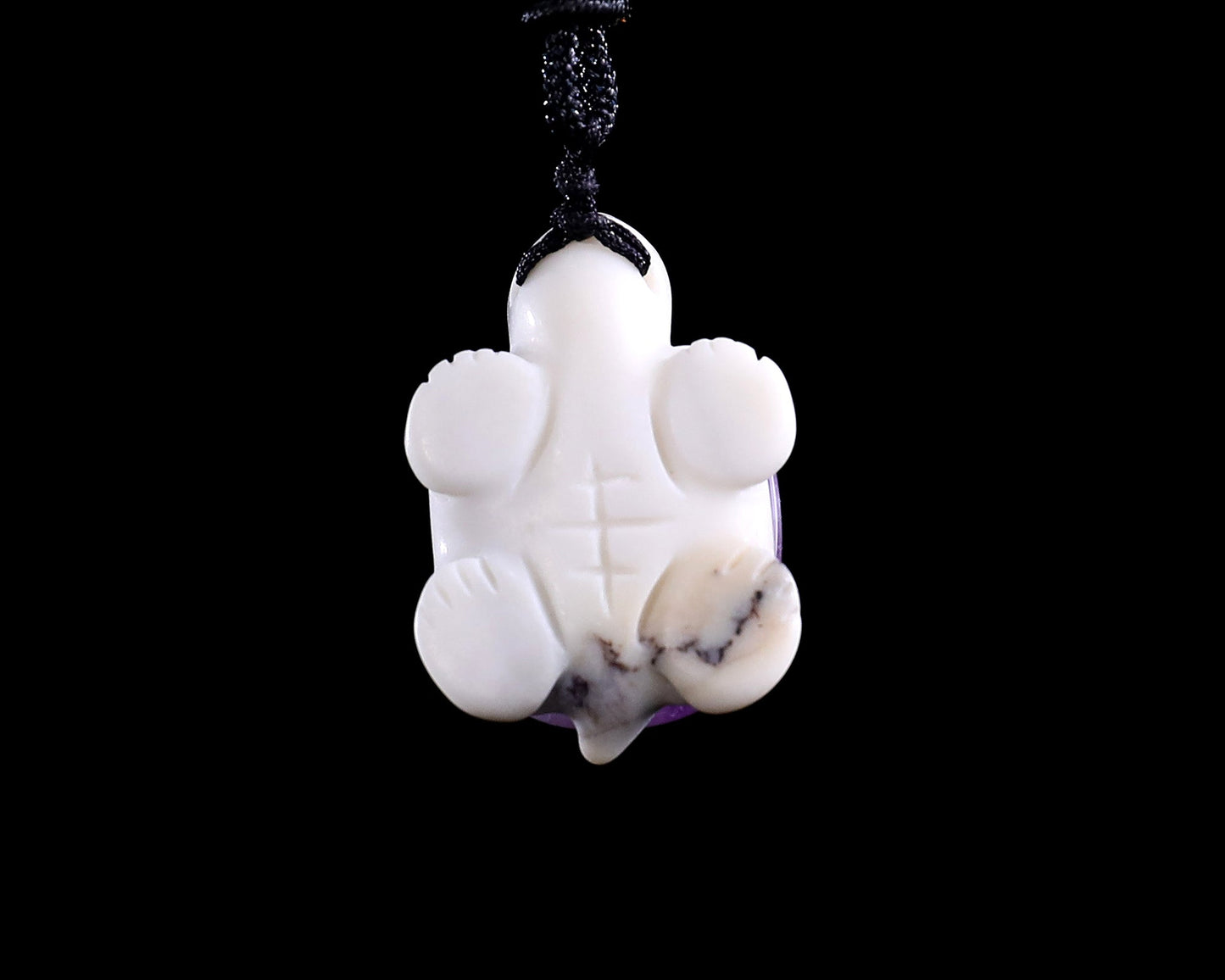 Nicedony 1.5" Amethyst Hand Carved Crystal Mini Turtle Pendant 3pcs - View 8