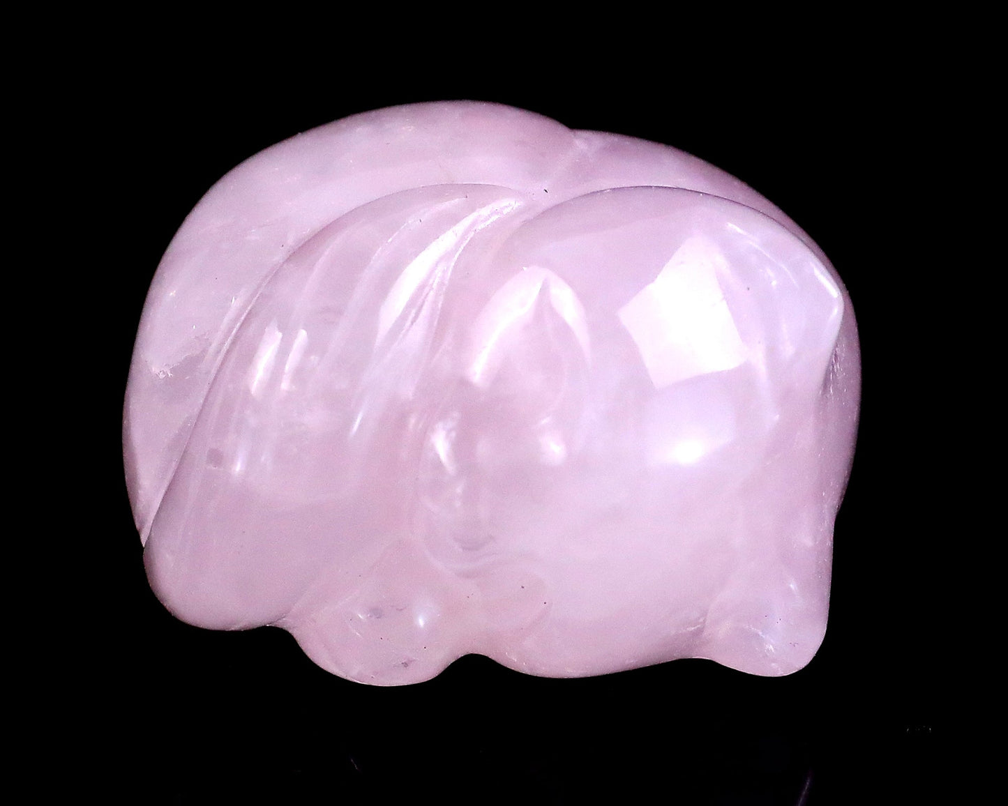 Nicedony 1.6" Rose Quartz Hand Carved Crystal Sleepy Cat Sculpture - View 7