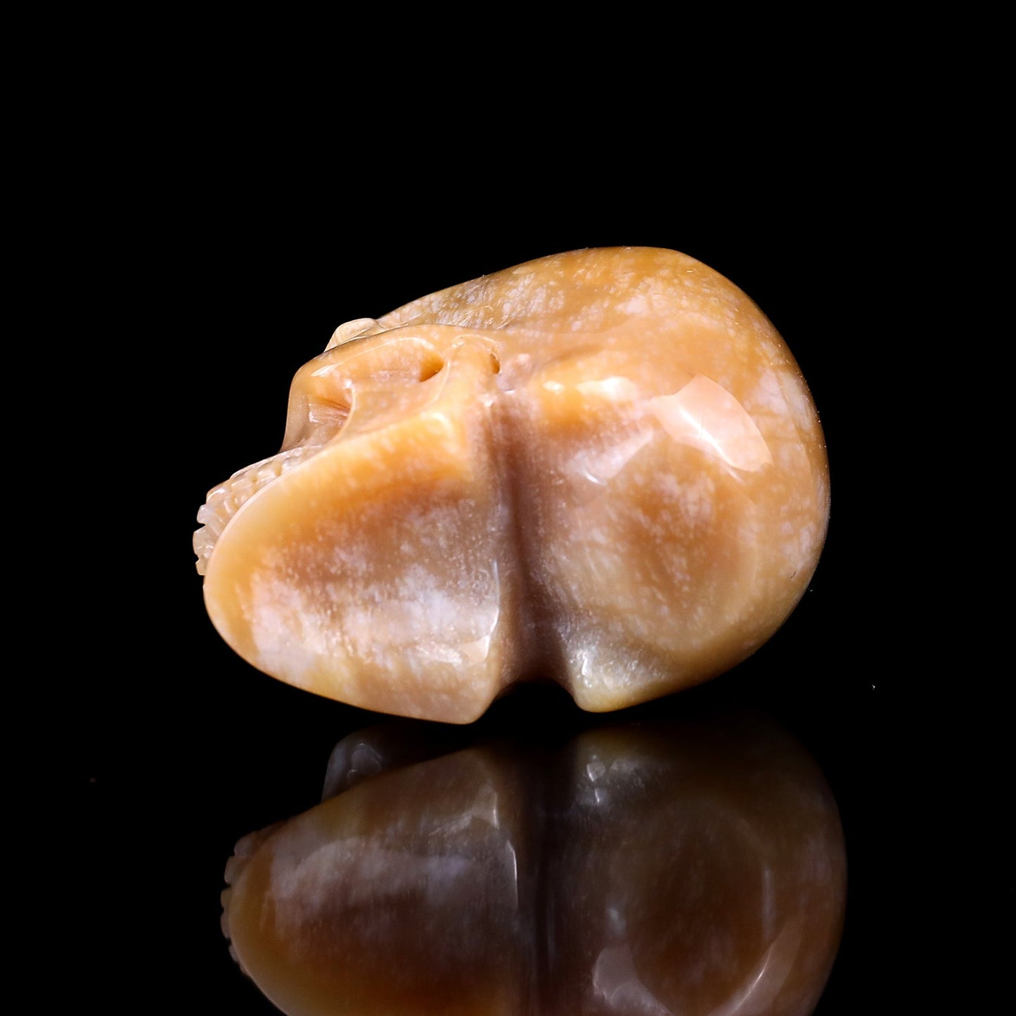 Nicedony 2.2" Chalcedony Hand Carved Realistic Skull Sculpture - View 21