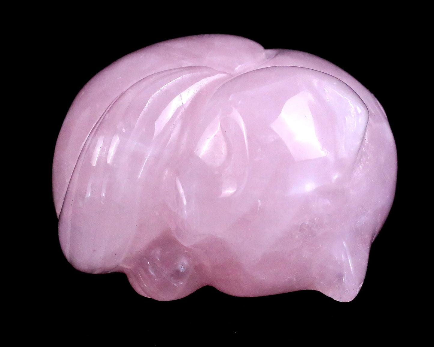 Nicedony 2.5" Rose Quartz Hand Carved Crystal Sleepy Cat Sculpture - View 7