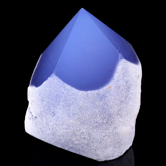 Nicedony 2.6" Blue Chalcedony Hand Carved Crystal Polished Point