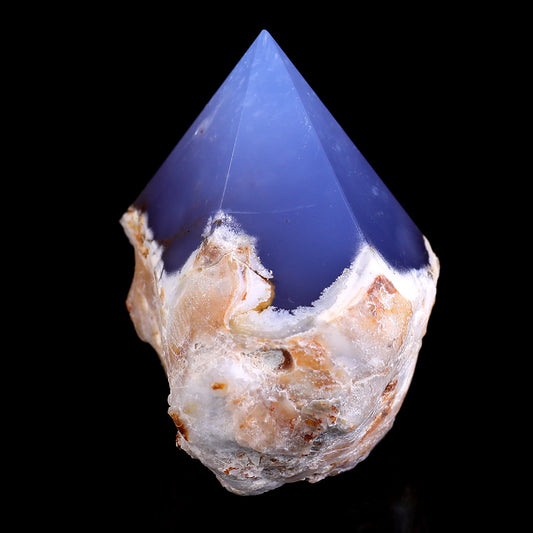 Nicedony 2.8" Blue Chalcedony Hand Carved Crystal Polished Point