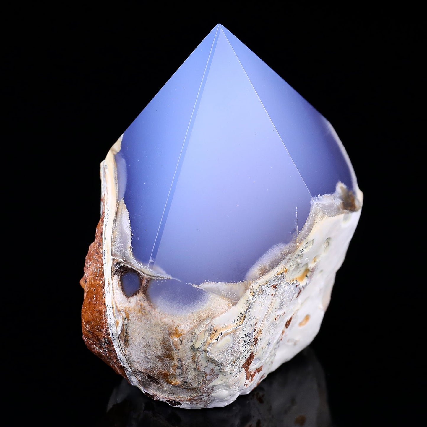Nicedony 2.9" Blue Chalcedony Hand Carved Crystal Polished Point - View 14