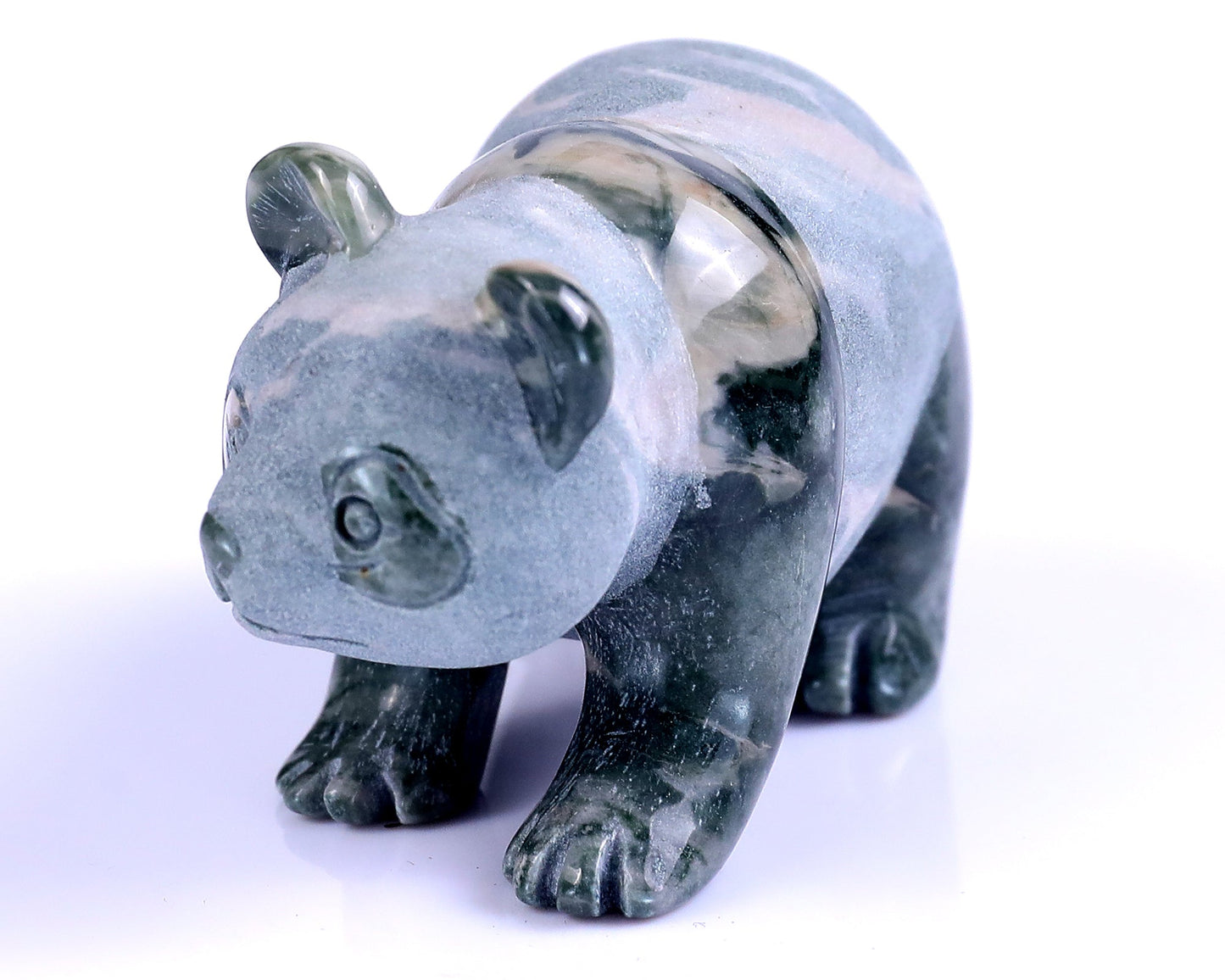 Nicedony 2.9" Jiulong Jade Hand Carved Crystal Panda Sculpture - View 34