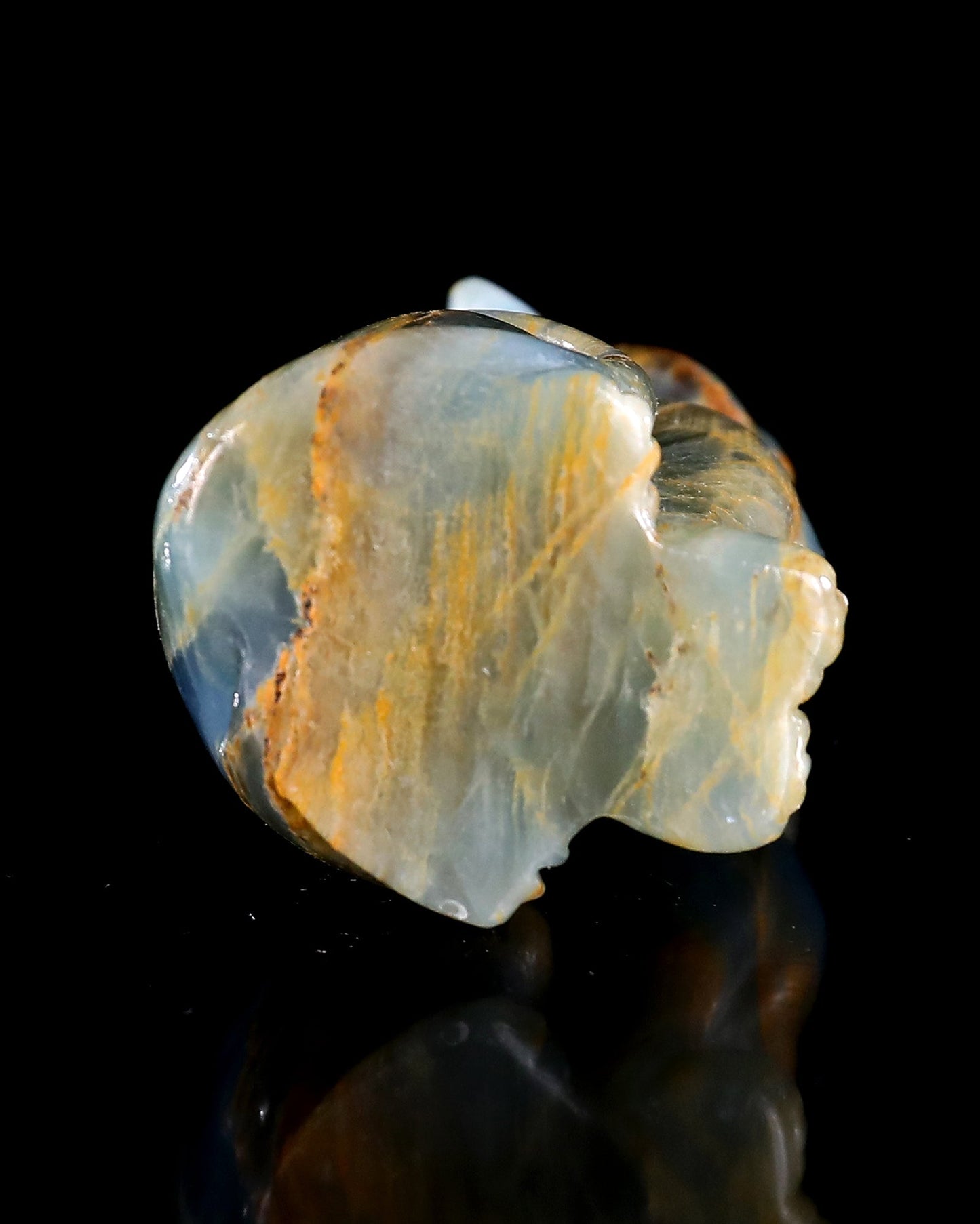 Nicedony 2.9" Natural Blue Onyx Hand Carved Crystal Cat Sculpture - View 27