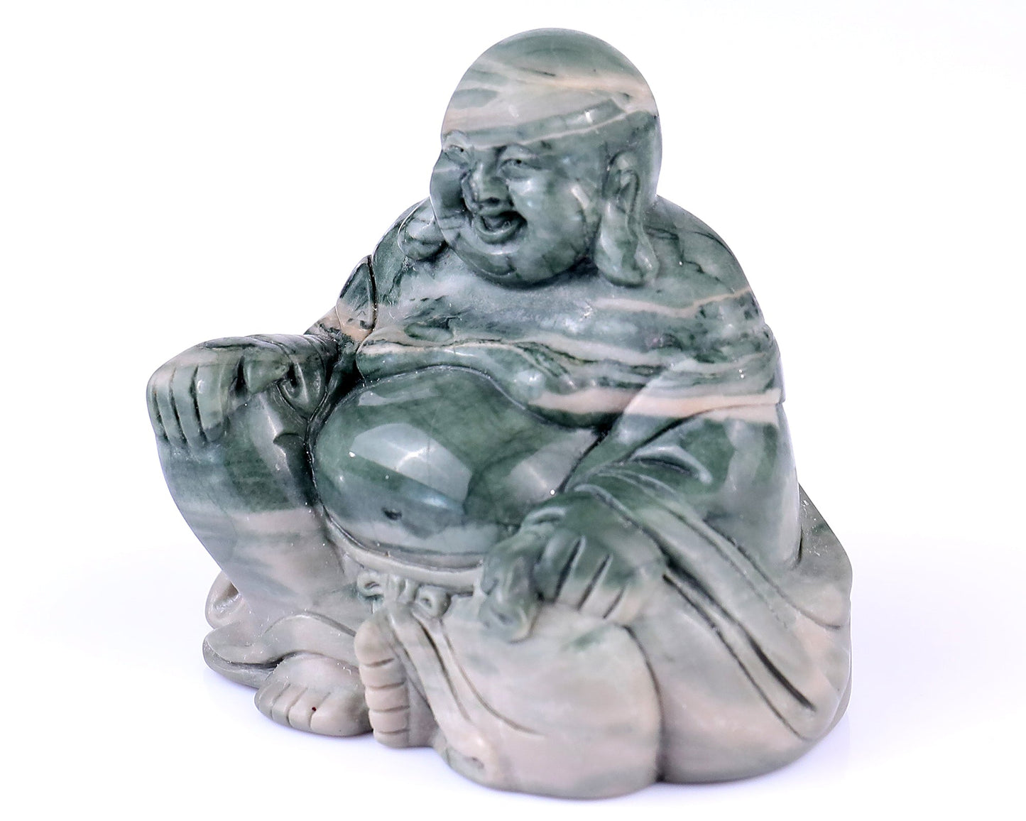 Nicedony 3.0" Jiulong Jade Hand Carved Crystal Buddha Sculpture - View 7