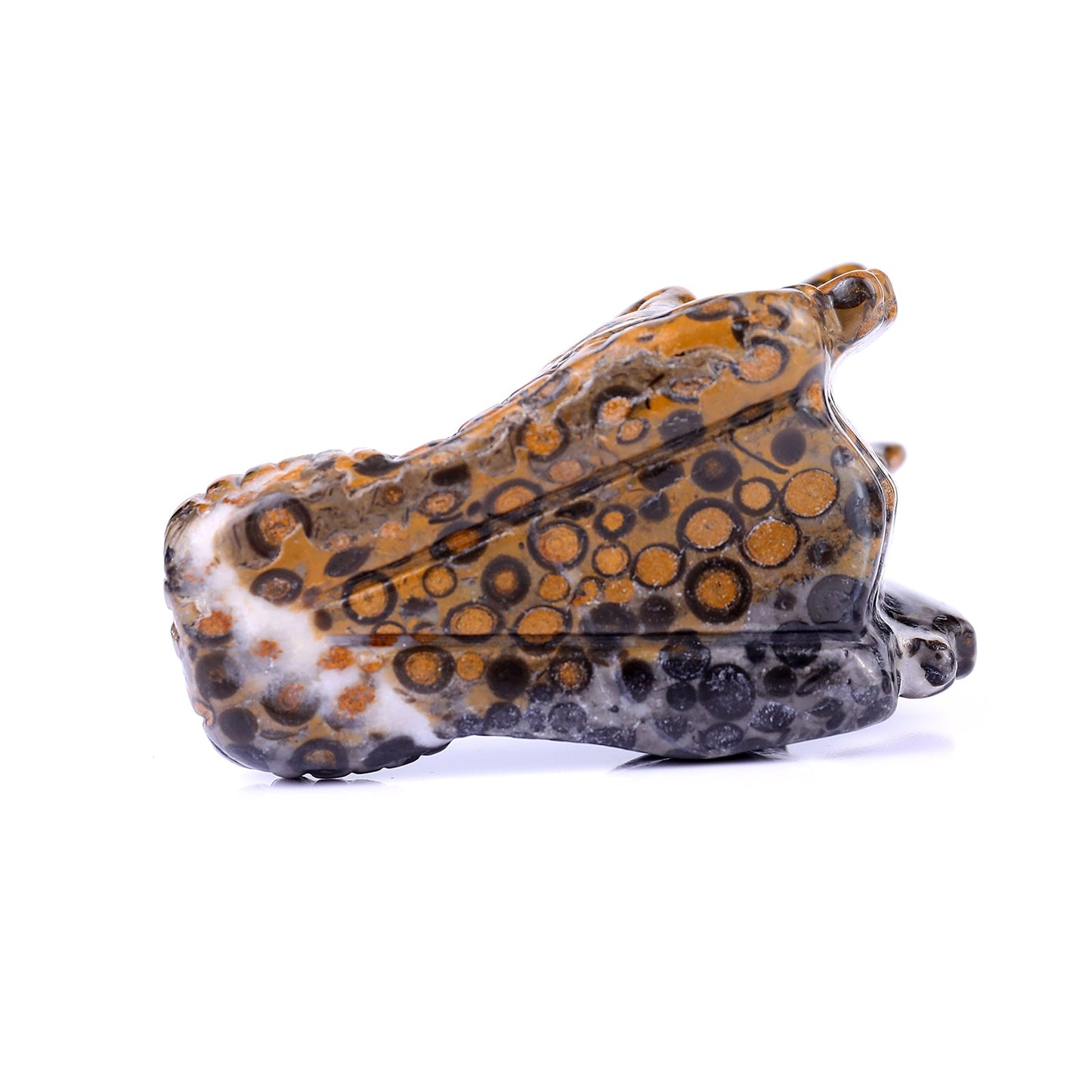 Nicedony 3.0" Leopard Skin Jasper Hand Carved Dragon Skull Sculpture (SKU: 2100127) - Photo 8
