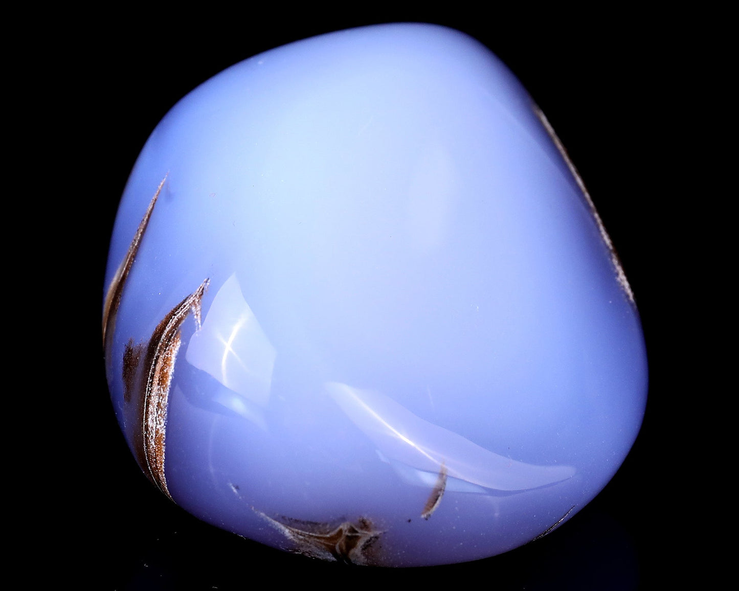 Nicedony 3.4" Blue Chalcedony Hand Carved Crystal Polished Stone - View 9