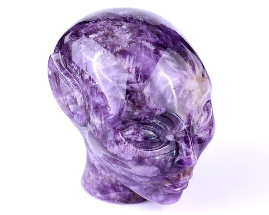 Nicedony 3.8" Dream Amethyst Hand Carved Crystal Elf Alien Sculpture