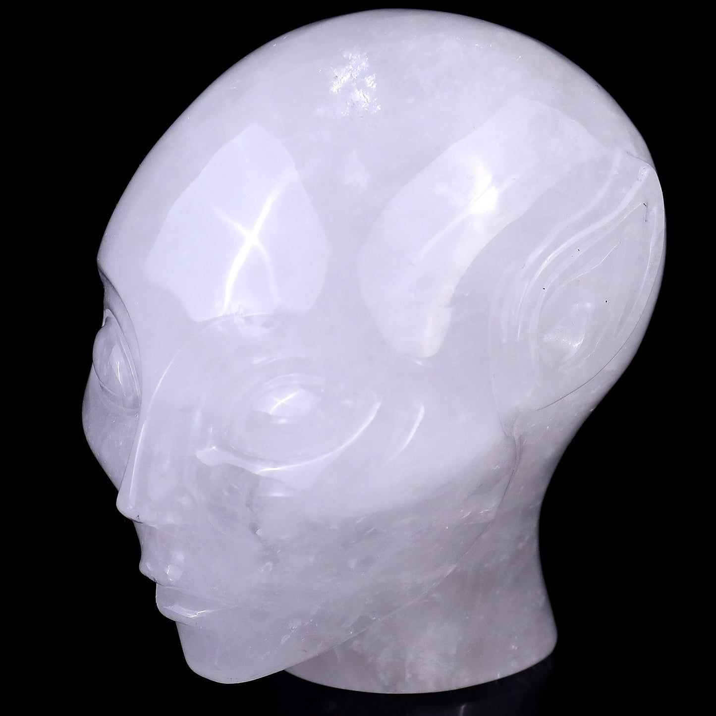 Nicedony 3.9" Angolan Quartz Rock Hand Carved Elf Alien Sculpture - View 14