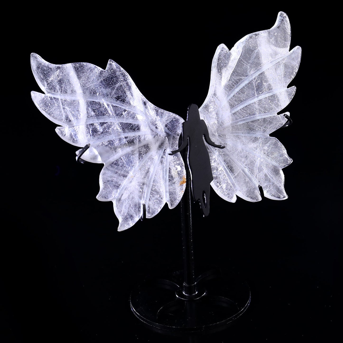Nicedony 4.3" Quartz Rock Hand Carved Crystal Spirit Wings Sculpture - View 10