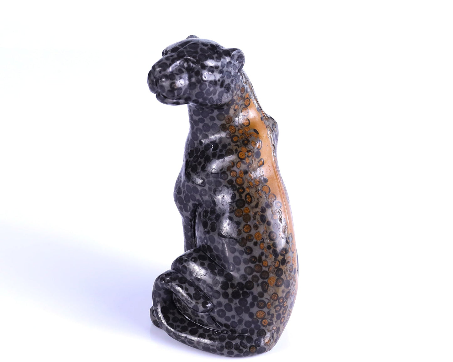 Nicedony 5.0" Leopard Skin Jasper Hand Carved Leopard Sculpture - View 52