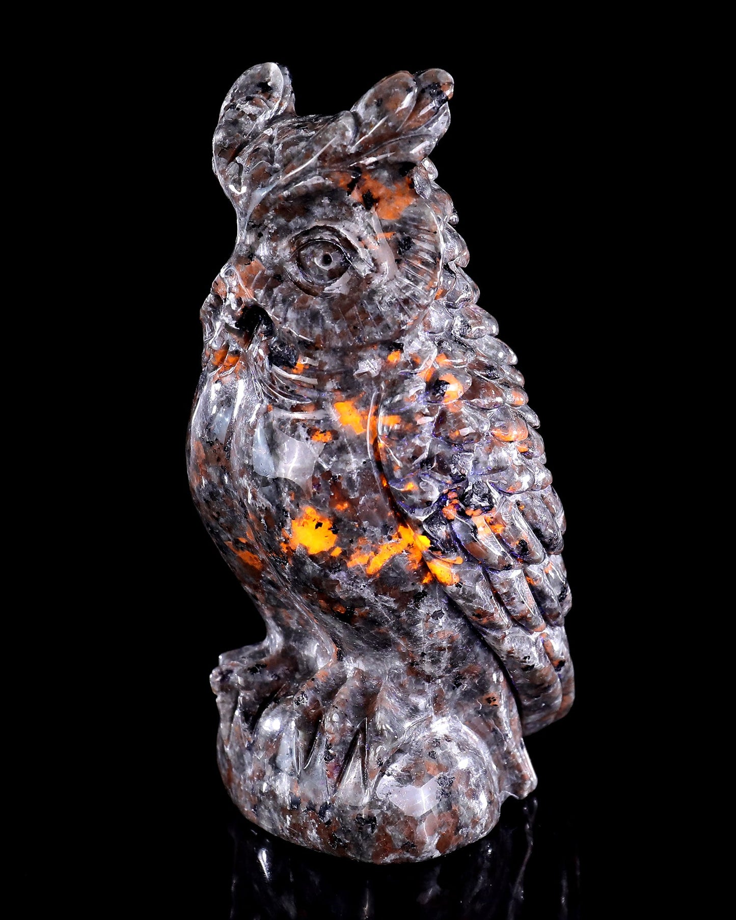 Nicedony 5.7" Yooperlite Hand Carved Crystal Owl Sculpture - View 10