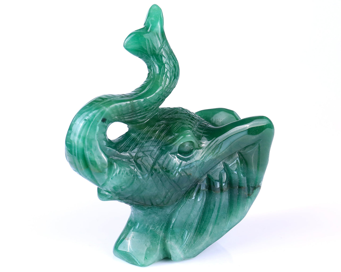Nicedony 5.9" Green Aventurine Hand Carved Crystal Elephant Sculpture - View 7