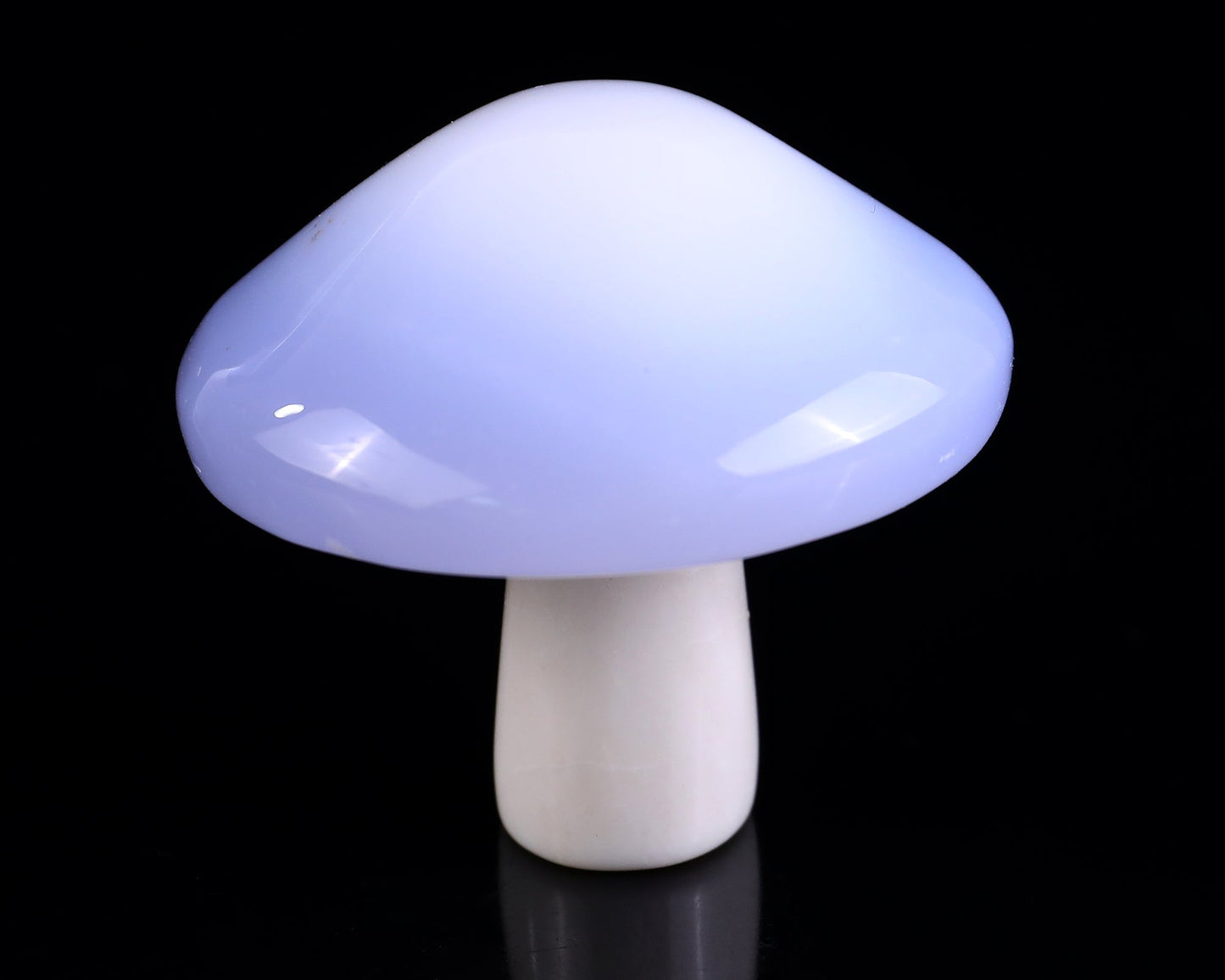 Nicedony 55mm Blue Chalcedony Hand Carved Crystal Mushroom Sculpture - View 6