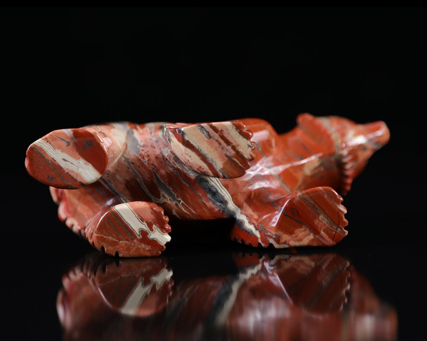Nicedony 6.0" Red Jasper Hand Carved Crystal Polar Bear Sculpture - View 10