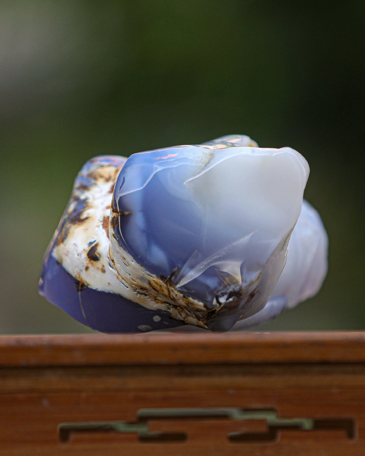 Nicedony 6.5" Blue Chalcedony Hand Carved Crystal Owl Sculpture - View 10