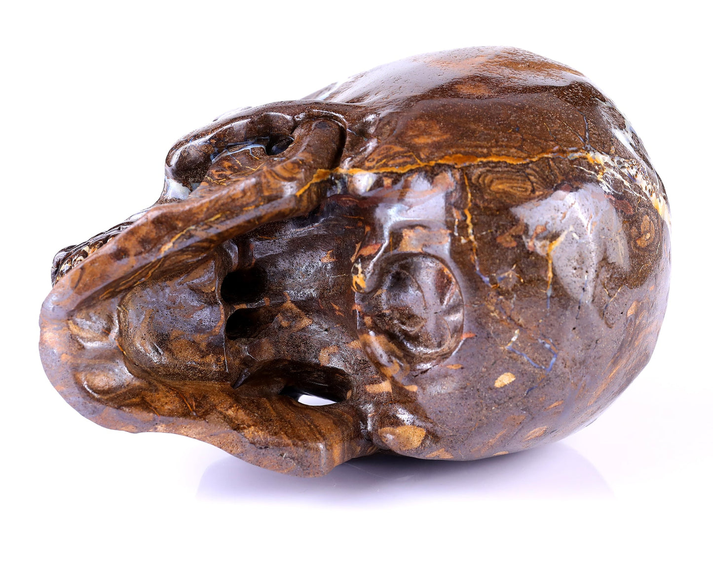 Nicedony 6.5" Opal Hand Carved Crystal Realistic Skull Sculpture - View 10