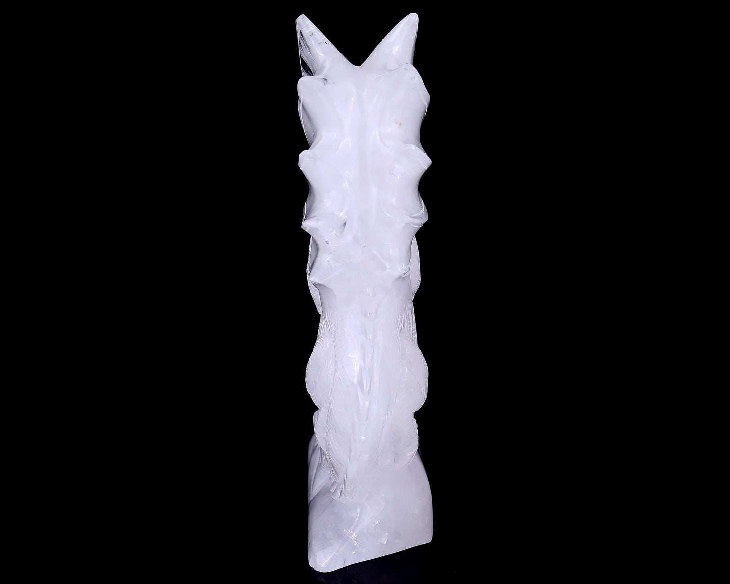 Nicedony 8.9" Angolan Quartz Hand Carved Crystal Dragon Sculpture - View 7