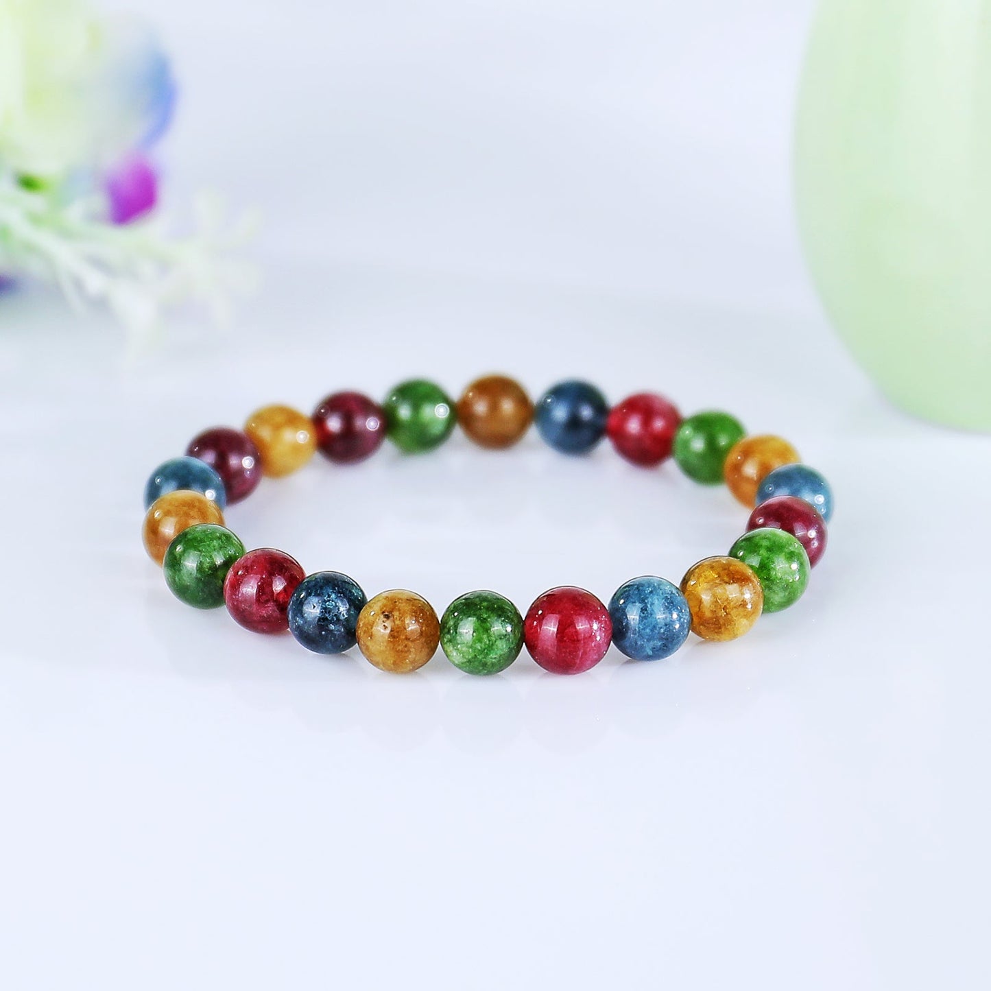 Nicedony Natural Colorful Jasper Healing Energy Bracelet - View 7