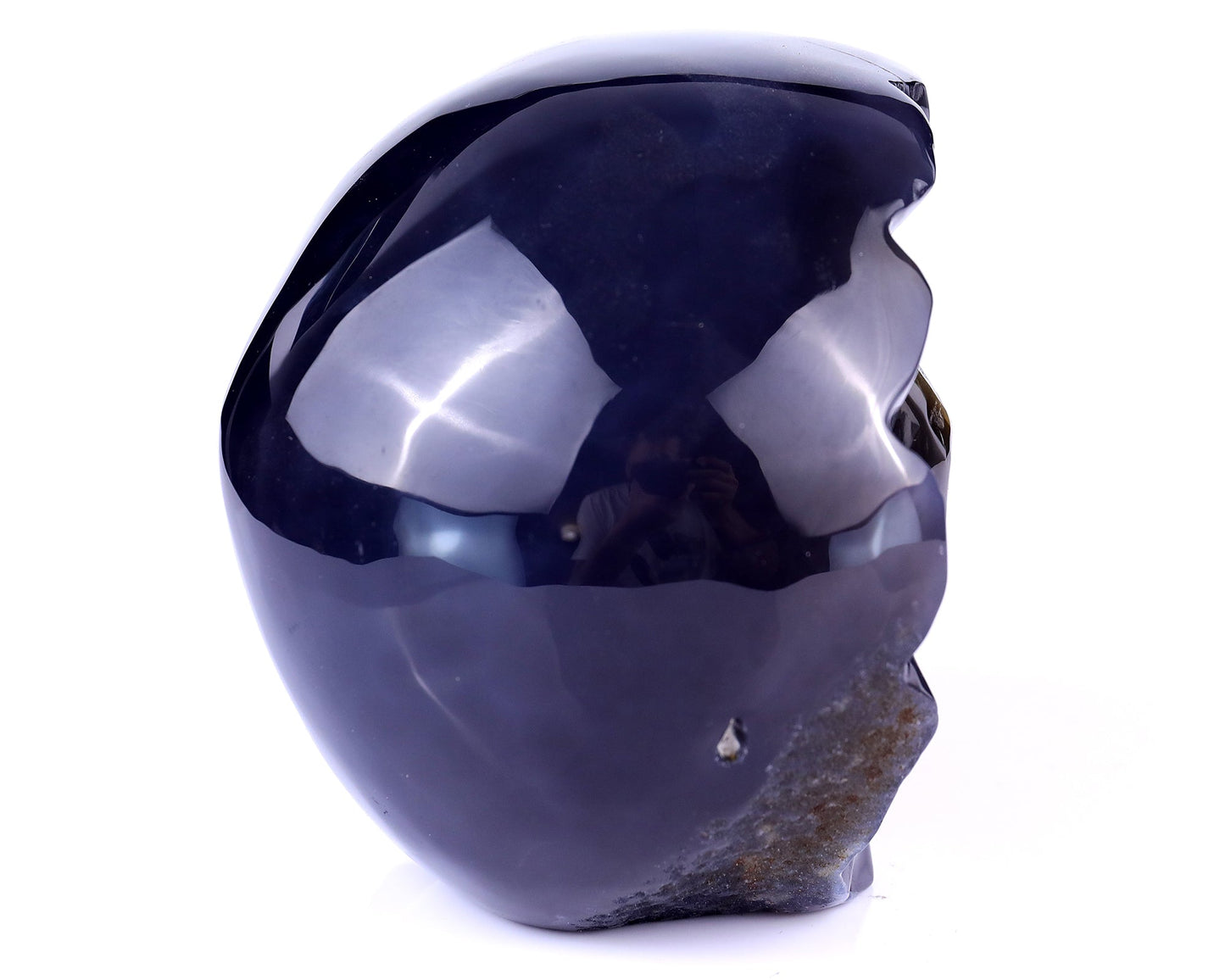 Nicedony 6.1" Geode Agate Hand Carved Crystal Geode Skull Sculpture - View 8