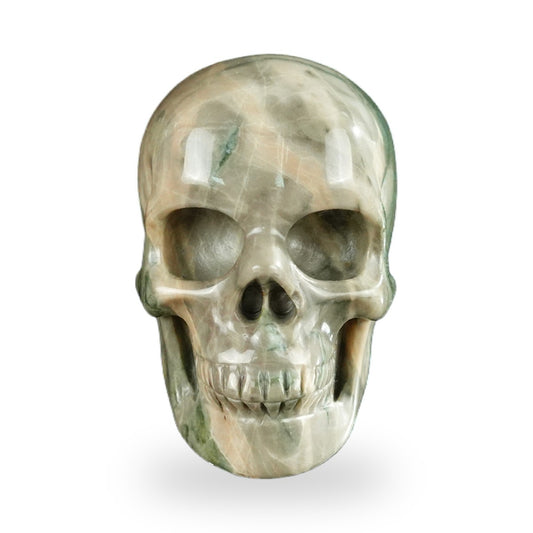 Nine Dragon Jade crystal skull 2.2" SKH20HA01 hand carved gemstone
