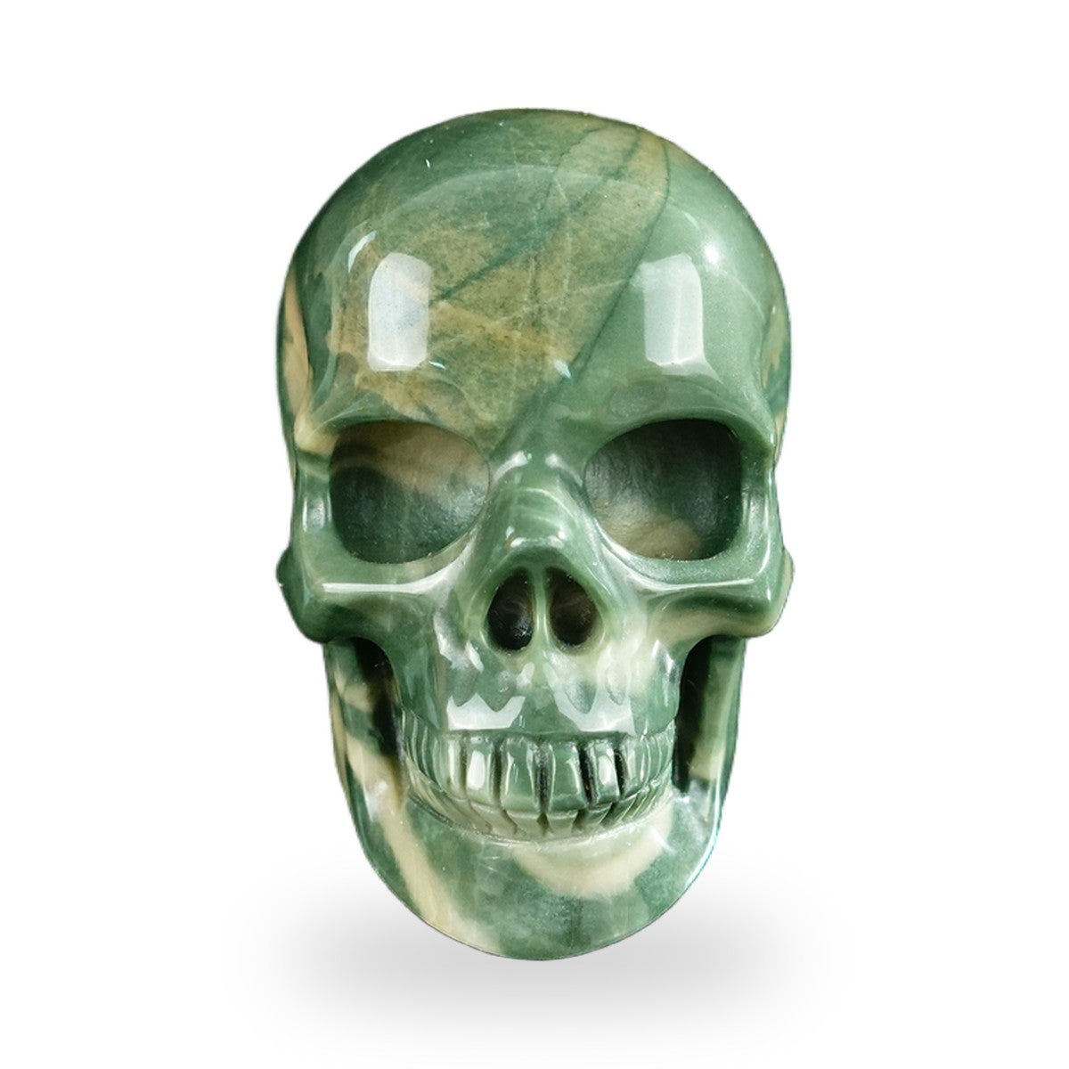 Nine Dragon Jade crystal skull 2.2" SKH20HA03 photo 1