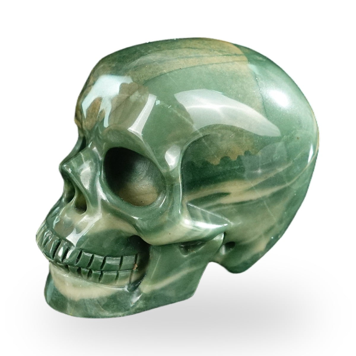Nine Dragon Jade crystal skull 2.2" SKH20HA03 photo 7