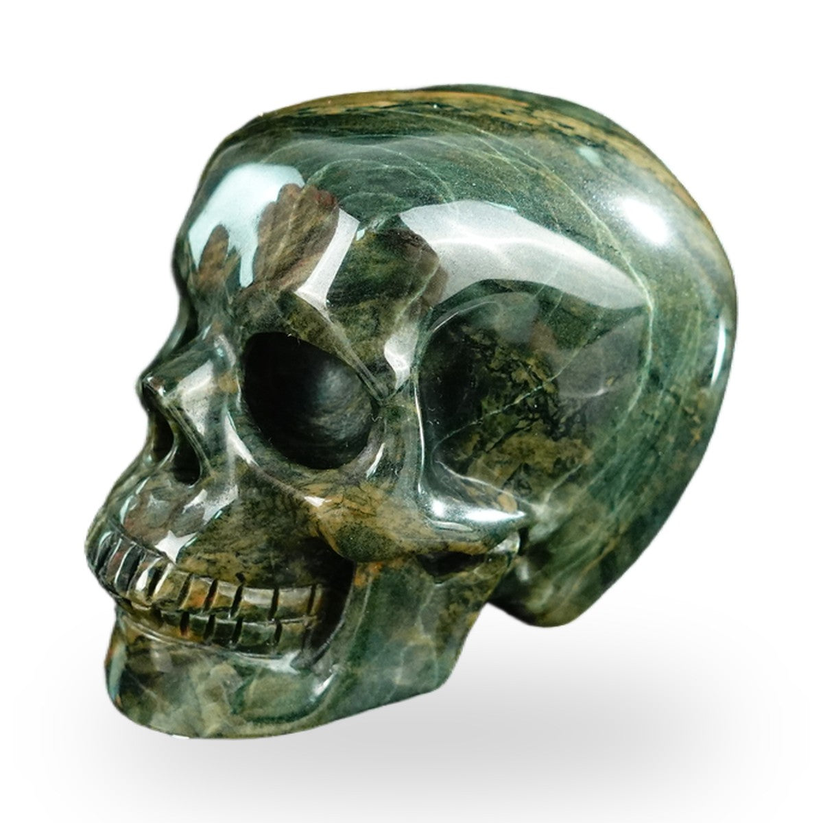 Nine Dragon Jade crystal skull 2.2" SKH20HA04 photo 7