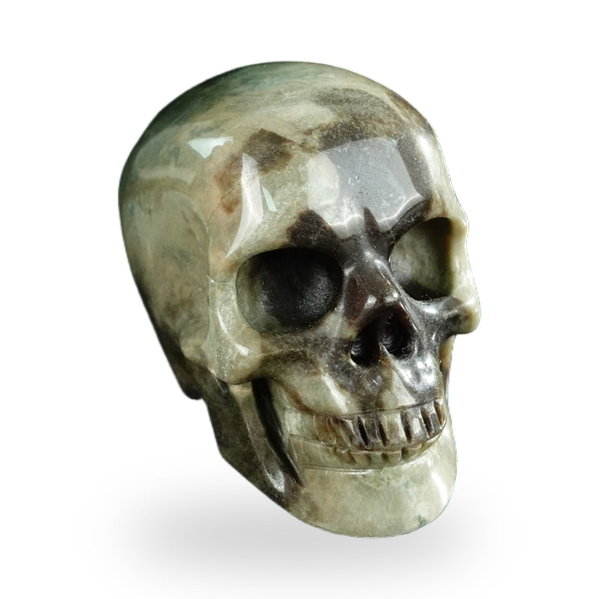 Nine Dragon Jade crystal skull 2.2" SKH20HA05 photo 2