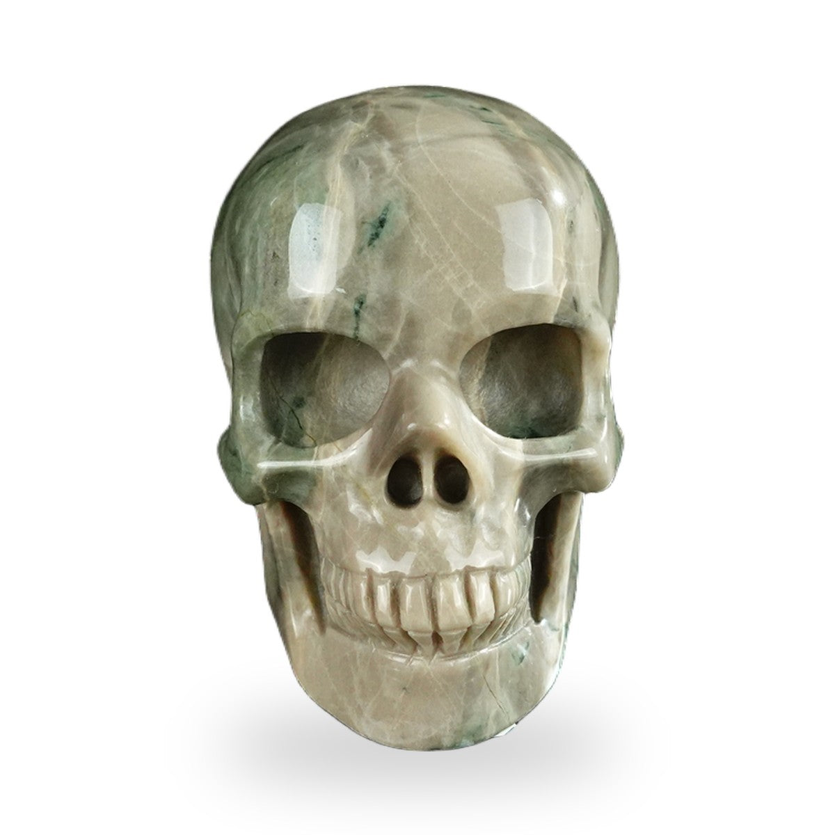 Nine Dragon Jade crystal skull 2.2" SKH20HA07 photo 1