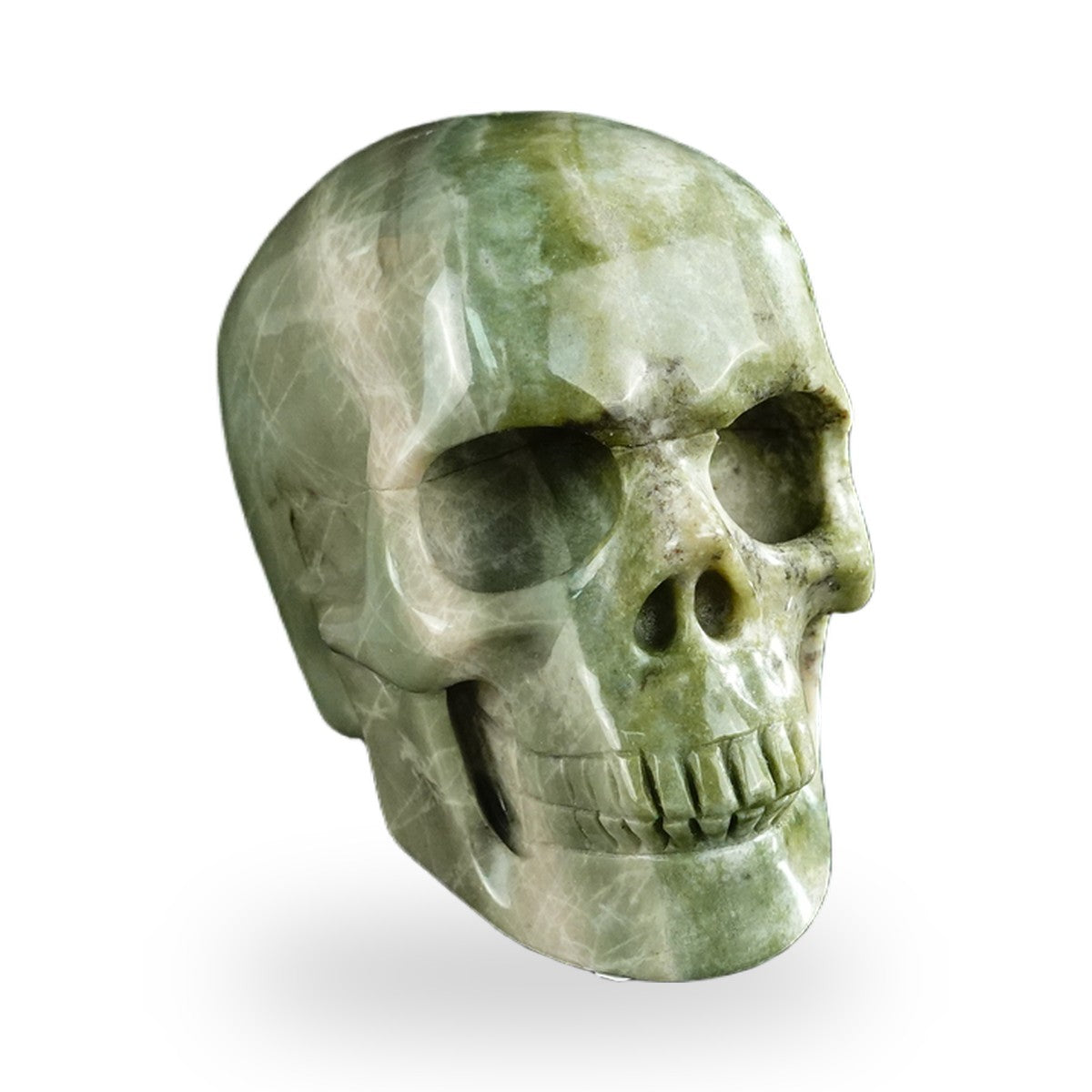 Nine Dragon Jade crystal skull 2.2" SKH20HA08 photo 2