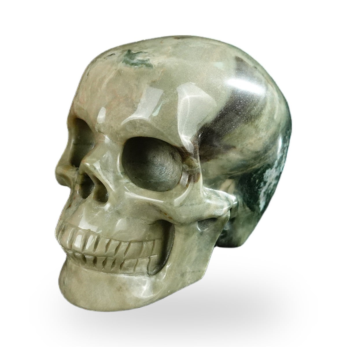 Nine Dragon Jade crystal skull 2.2" SKH20HA09 photo 8