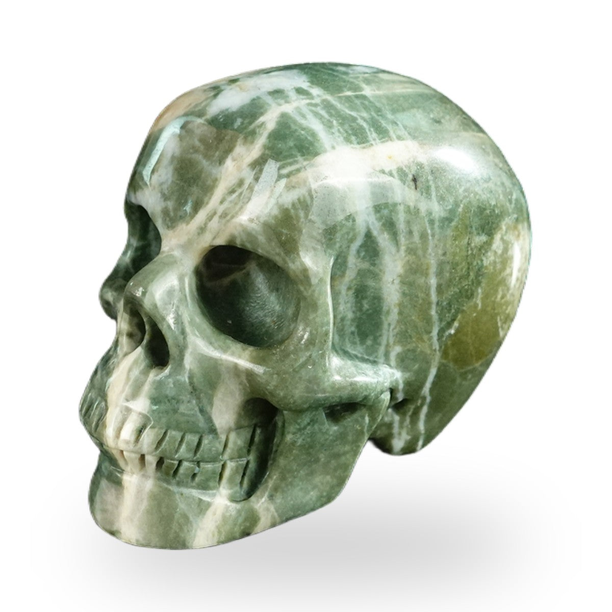 Nine Dragon Jade crystal skull 2.2" SKH20HA10 photo 7