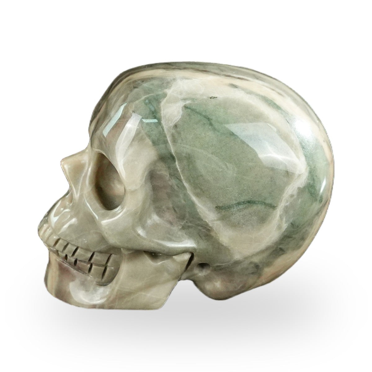 Nine Dragon Jade crystal skull 2.2" SKH20HA12 photo 6