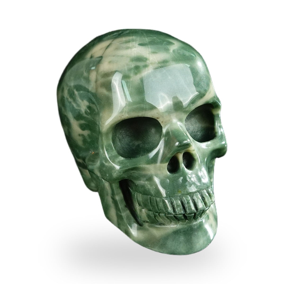 Nine Dragon Jade crystal skull 2.2" SKH20HA13 photo 2