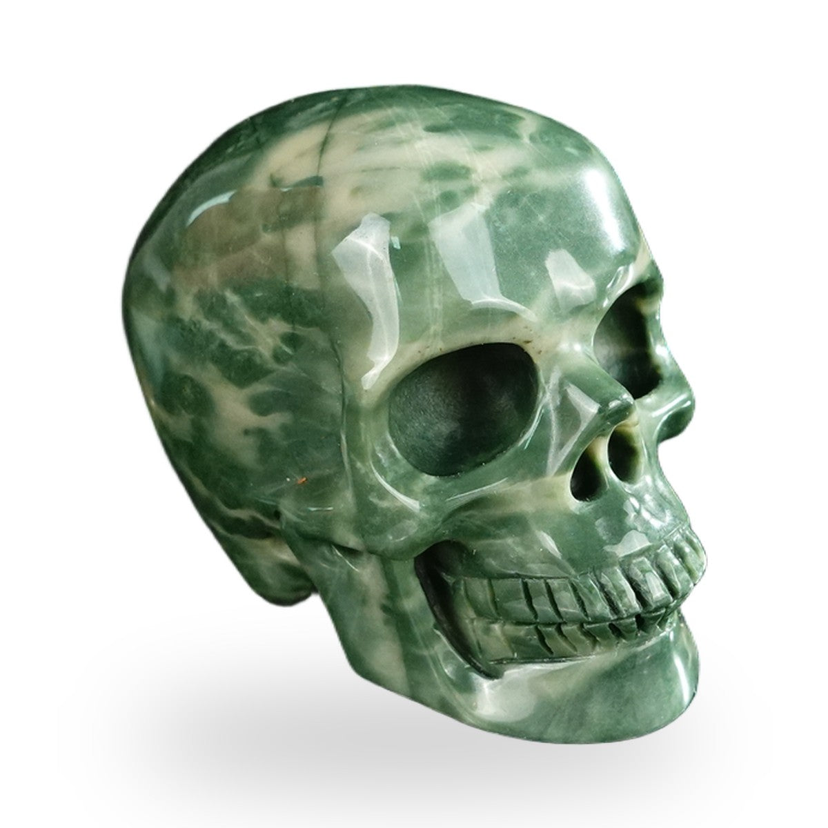 Nine Dragon Jade crystal skull 2.2" SKH20HA13 photo 3