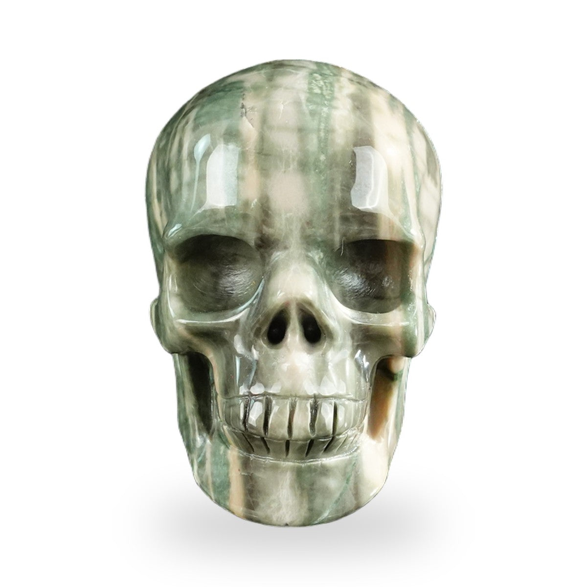 Nine Dragon Jade crystal skull 3" SKH30HA02 photo 1