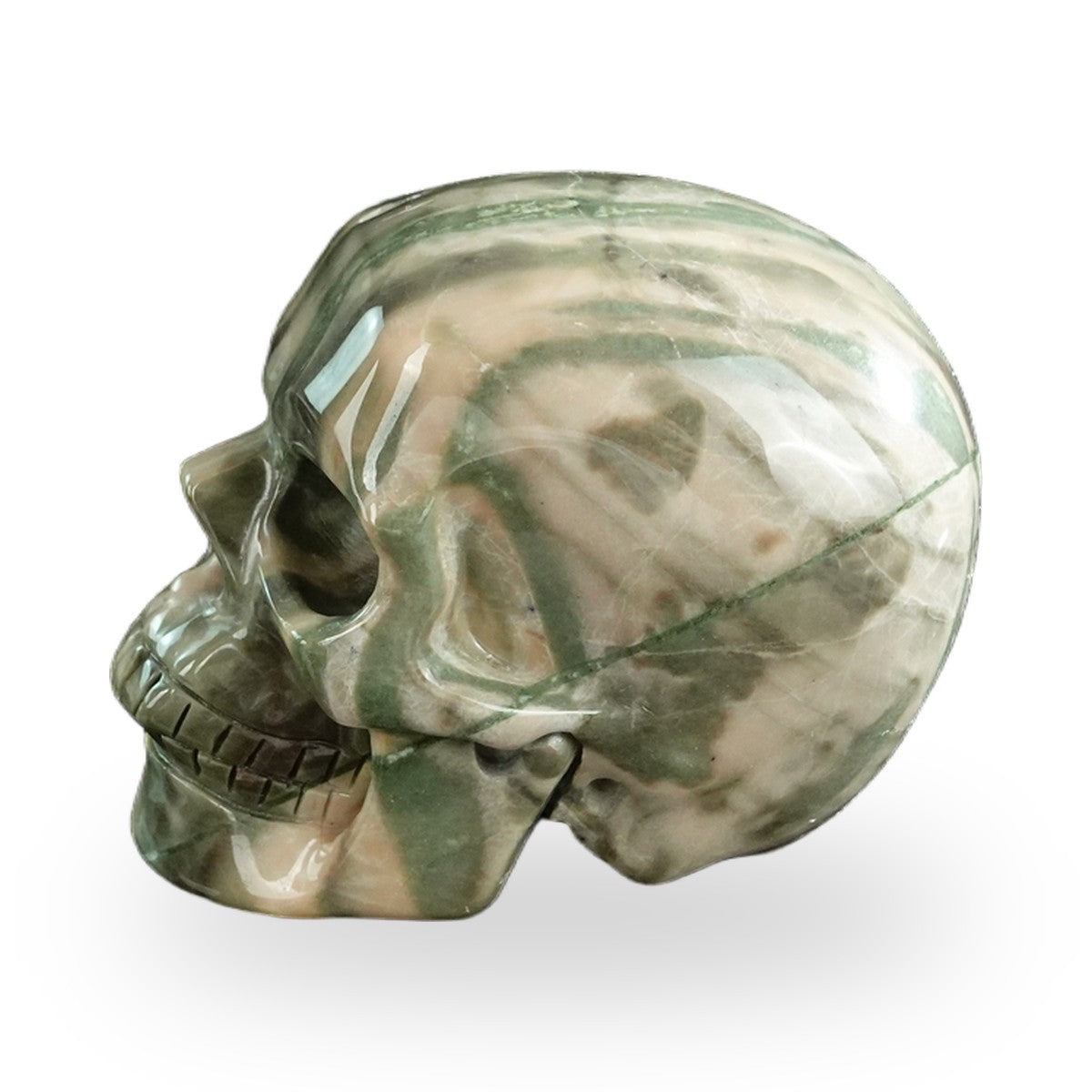Nine Dragon Jade crystal skull 3" SKH30HA02 photo 6