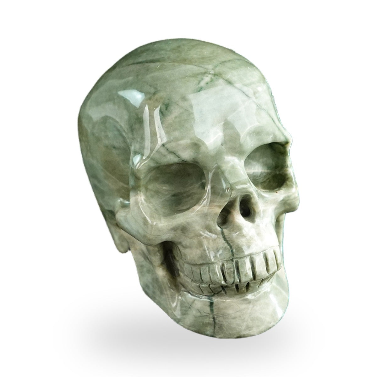 Nine Dragon Jade crystal skull 3" SKH30HA05 photo 2