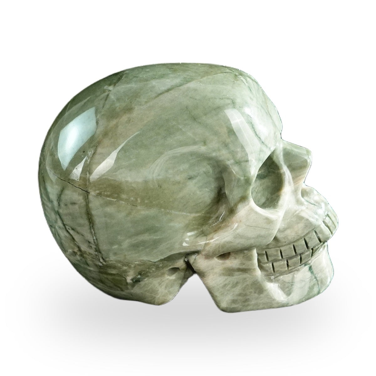 Nine Dragon Jade crystal skull 3" SKH30HA05 photo 5