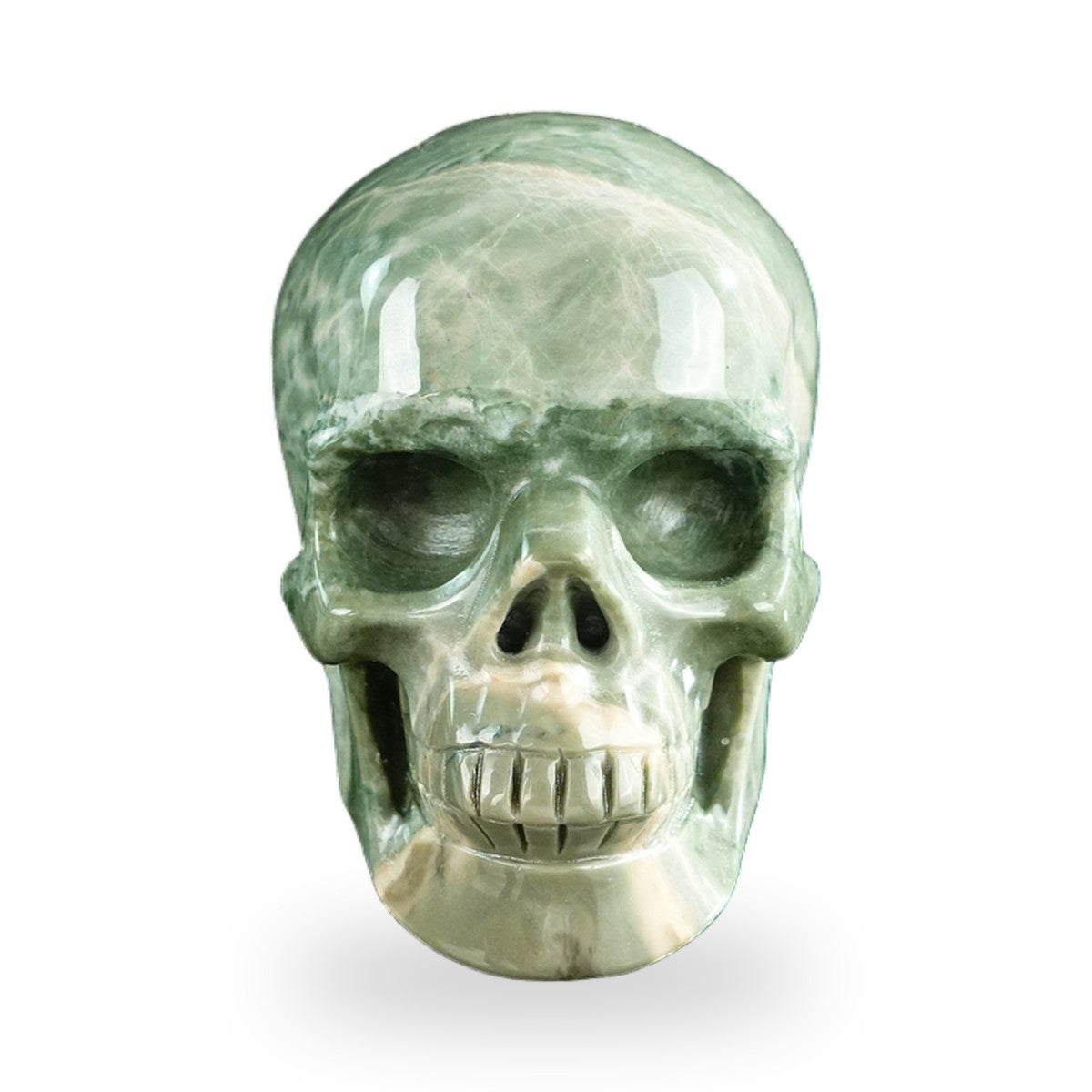 Nine Dragon Jade crystal skull 3" SKH30HA07 photo 1
