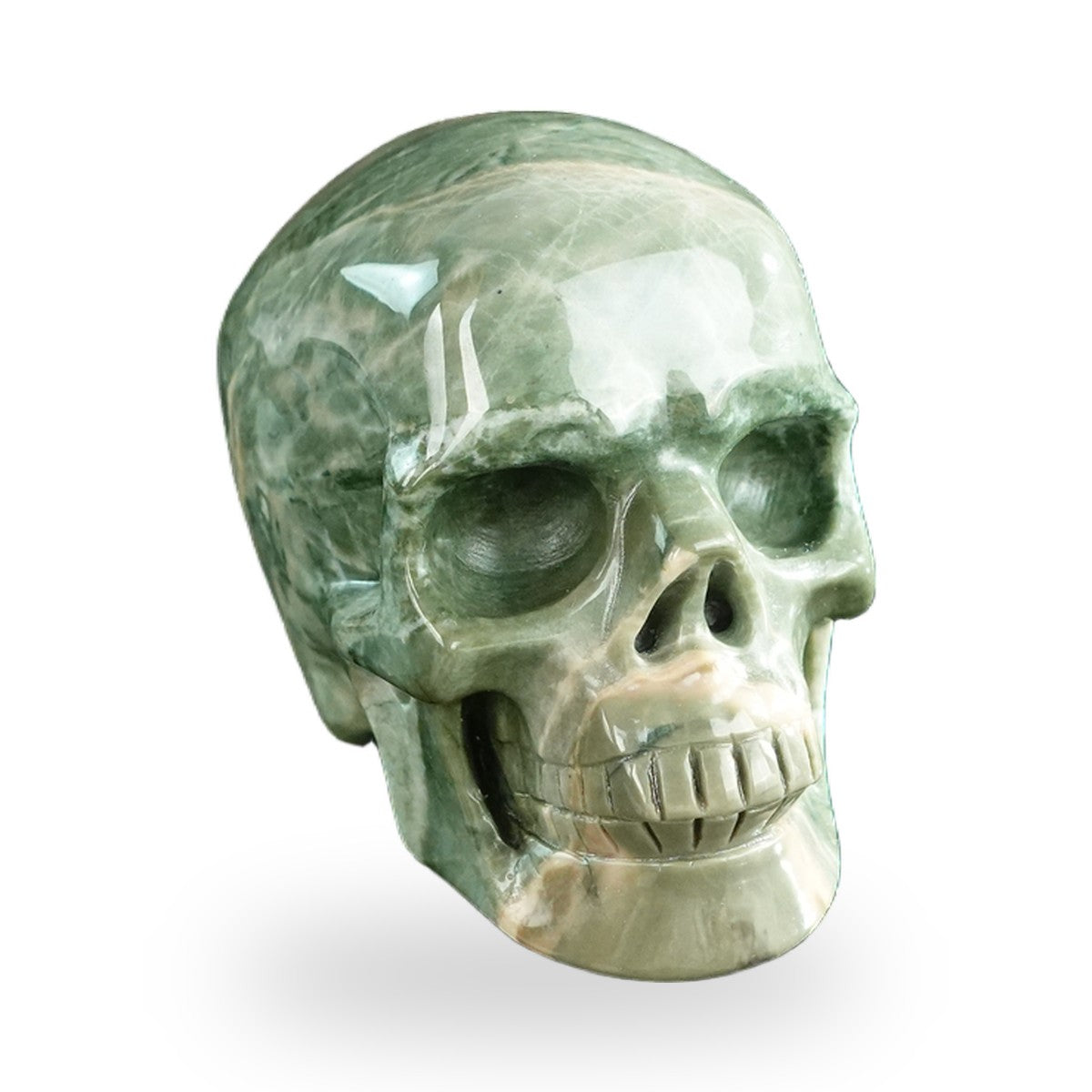 Nine Dragon Jade crystal skull 3" SKH30HA07 photo 2