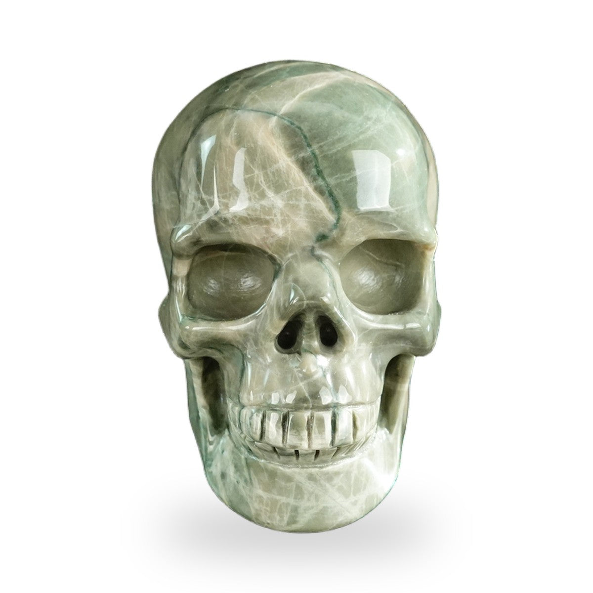 Nine Dragon Jade crystal skull 3" SKH30HA08 photo 1
