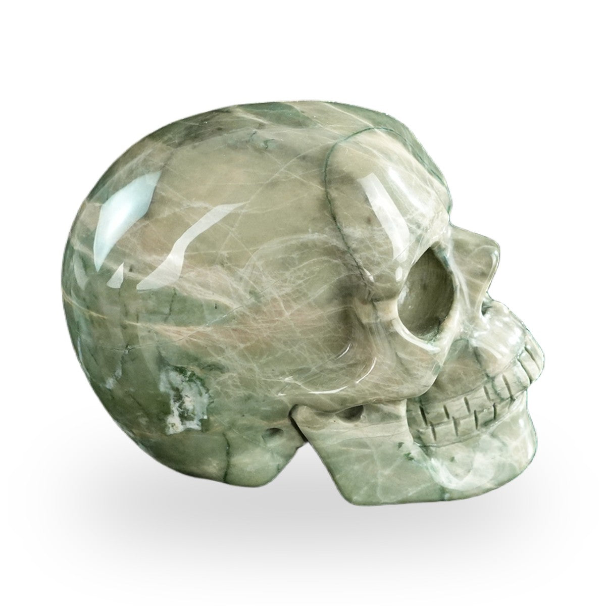 Nine Dragon Jade crystal skull 3" SKH30HA08 photo 4
